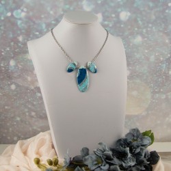 Collier court trio asymétrique – Collection Reflets de Bleu