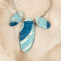 Collier court trio asymétrique – Collection Reflets de Bleu