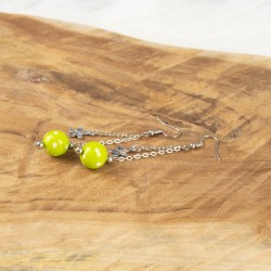 Boucles d'oreille, collection Fjord, détail de la perle