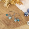 Créoles Reflets de bleu – Bijoux artisanaux modernes et originaux