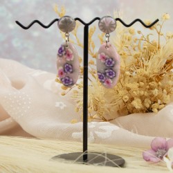 Cabochon fleur de vie & ovale plus épais millefiori – présence et poésie.